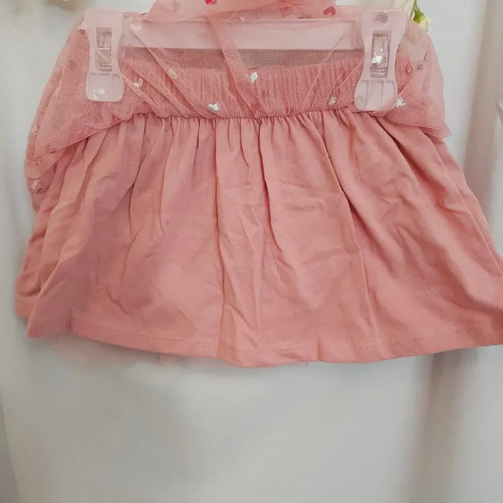 Carter's Baby Girl 12M Pink Tutu Skirt Diaper Cover NWT
